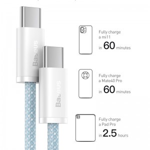 Cáp Sạc Siêu Nhanh Cao Cấp Type-C to Type-C 100W