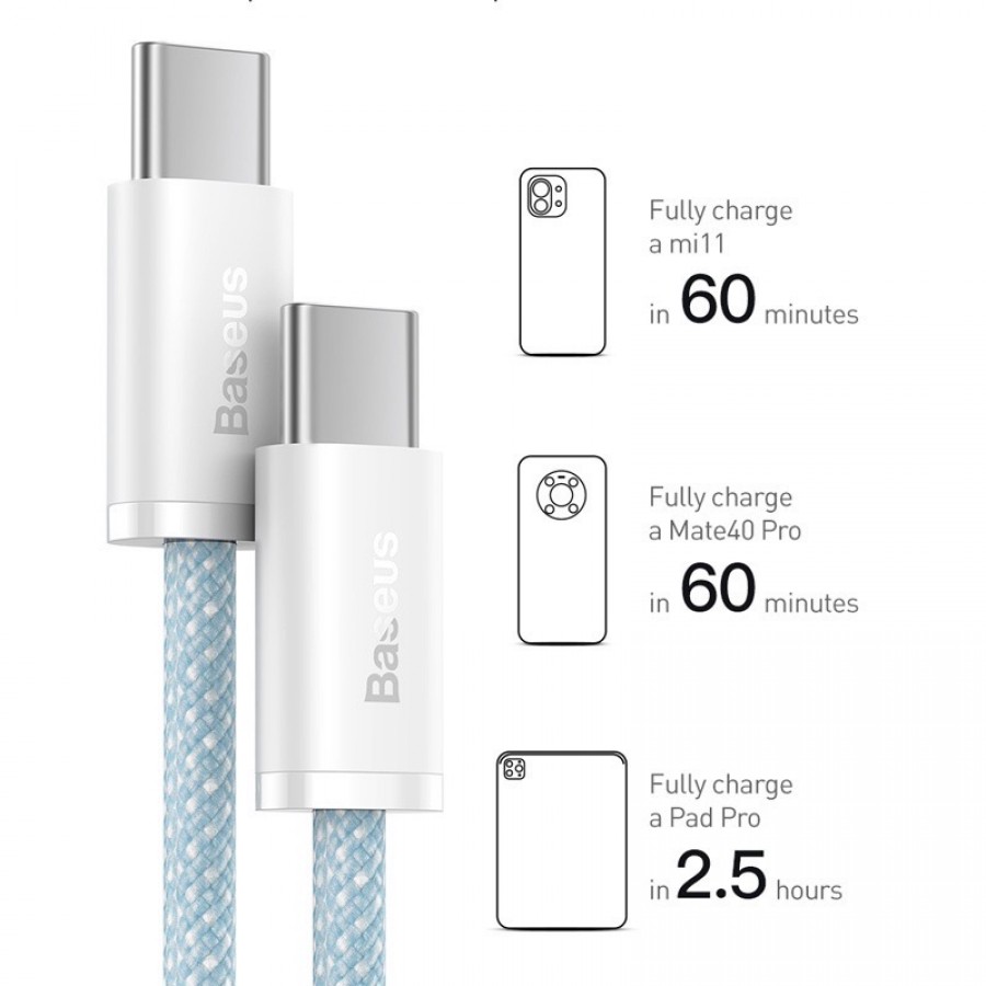 Cáp Sạc Siêu Nhanh Cao Cấp Type-C to Type-C 100W