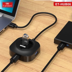 Bộ chia cổng USB  Earldom HUB-06 (Hỗ Trợ 4 Cổng USB 2.0)